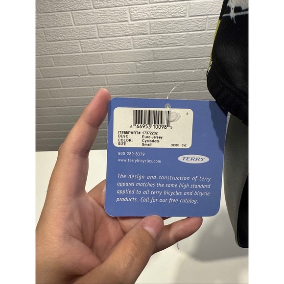 Terry Euro Cycling Jersey Women's Small Bike Print Short Sleeve Full Zip - Picture 6 of 6